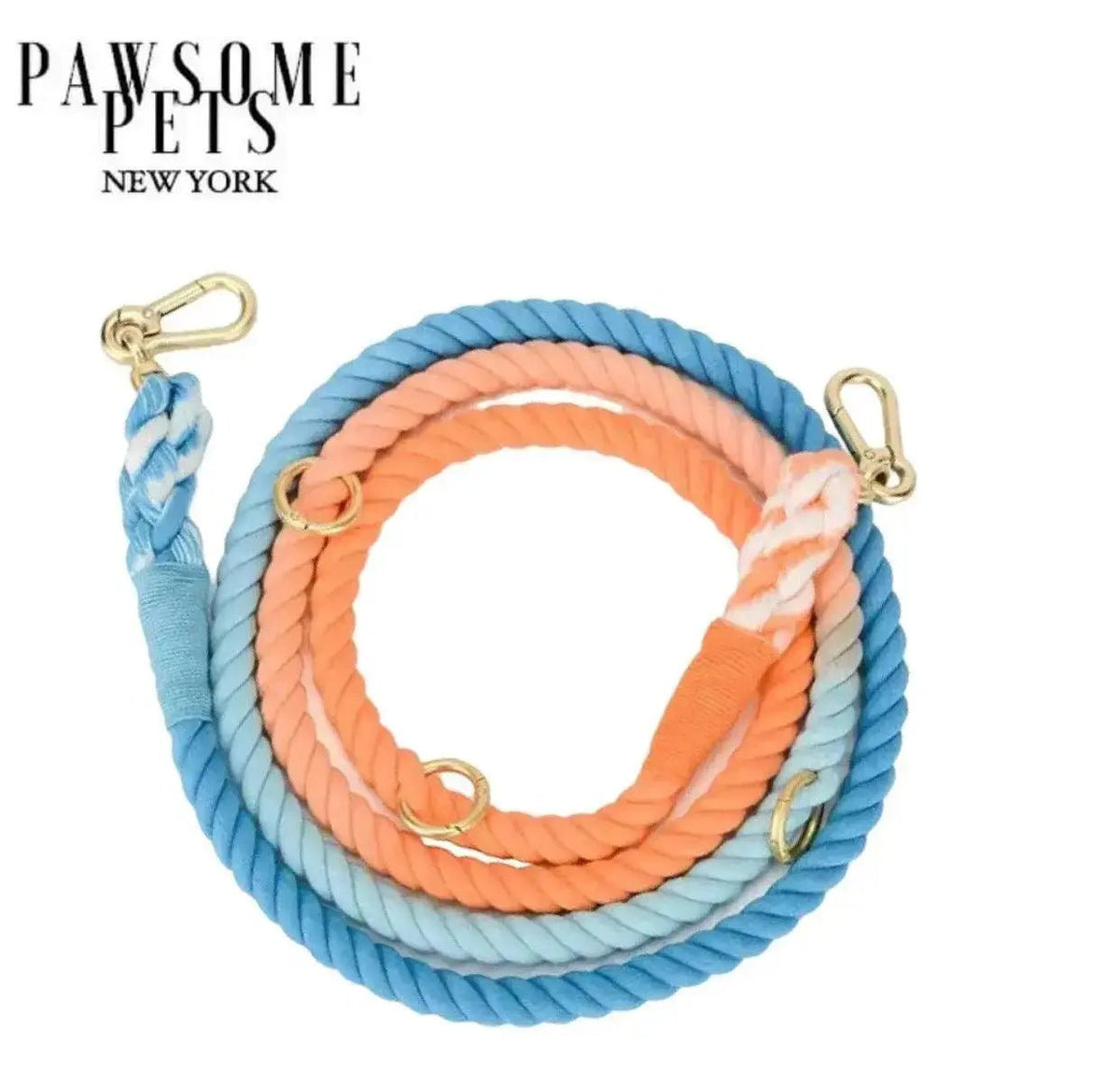 hands free dog leash - Sunset - rope leash