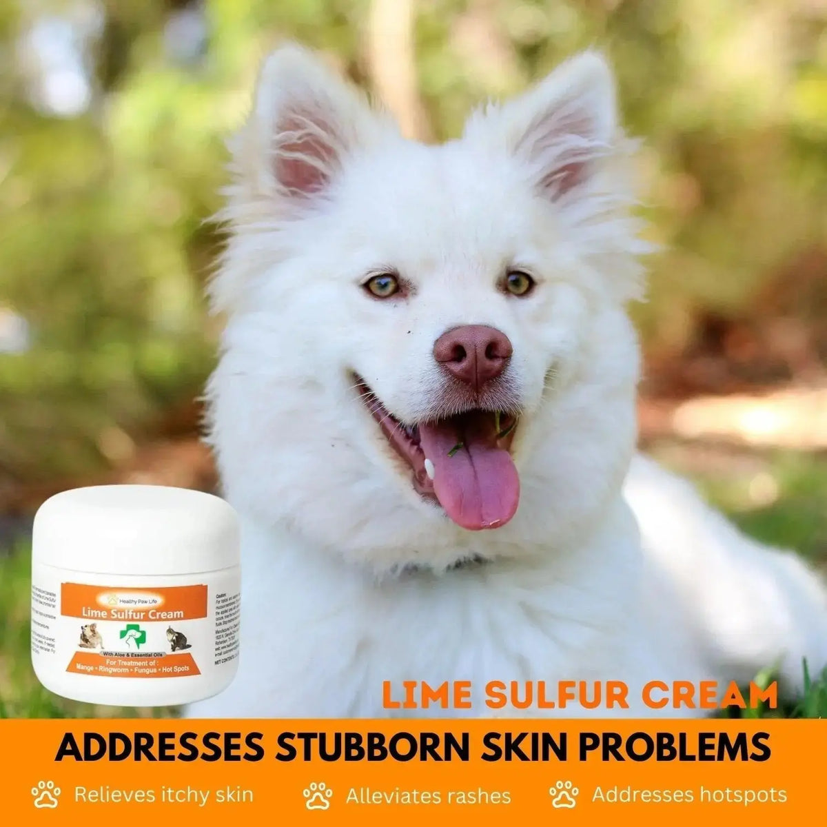 Healthy Paw Life’s Lime Sulfur Pet Skin Care Cream and Spray - 2 Piece Set - 2 oz Cream & 4 oz Spray - Animals & Pet