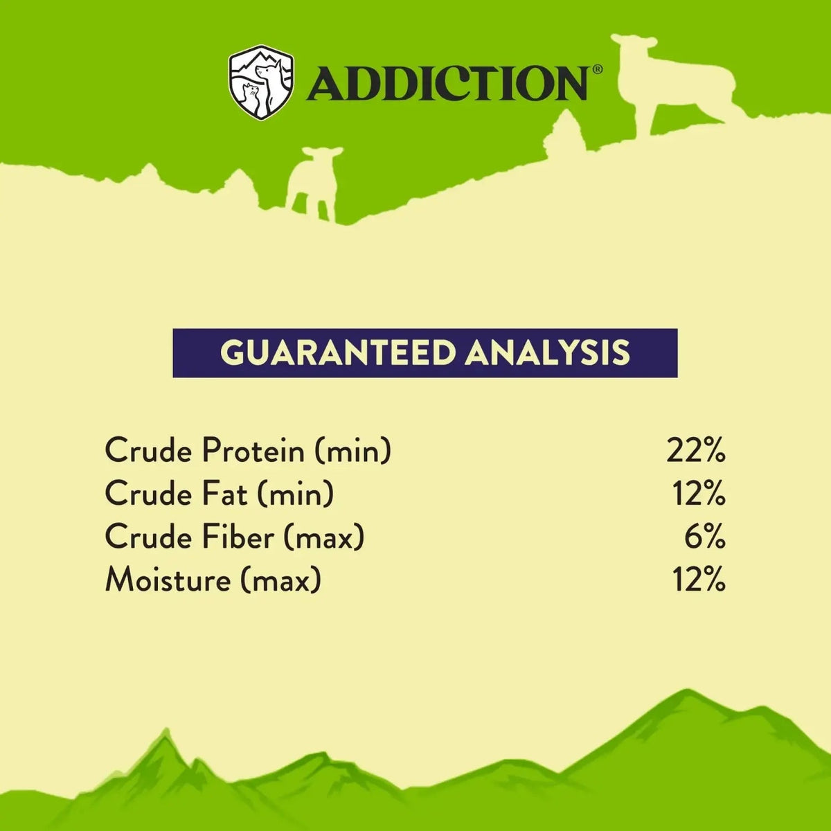 Herbed Lamb & Potatoes Air-Dried Dog Food Addiction Pet Foods USA