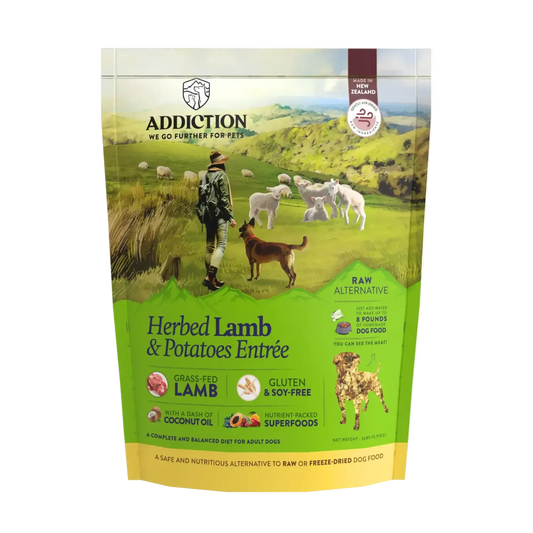 Herbed Lamb & Potatoes Air-Dried Dog Food Addiction Pet Foods USA