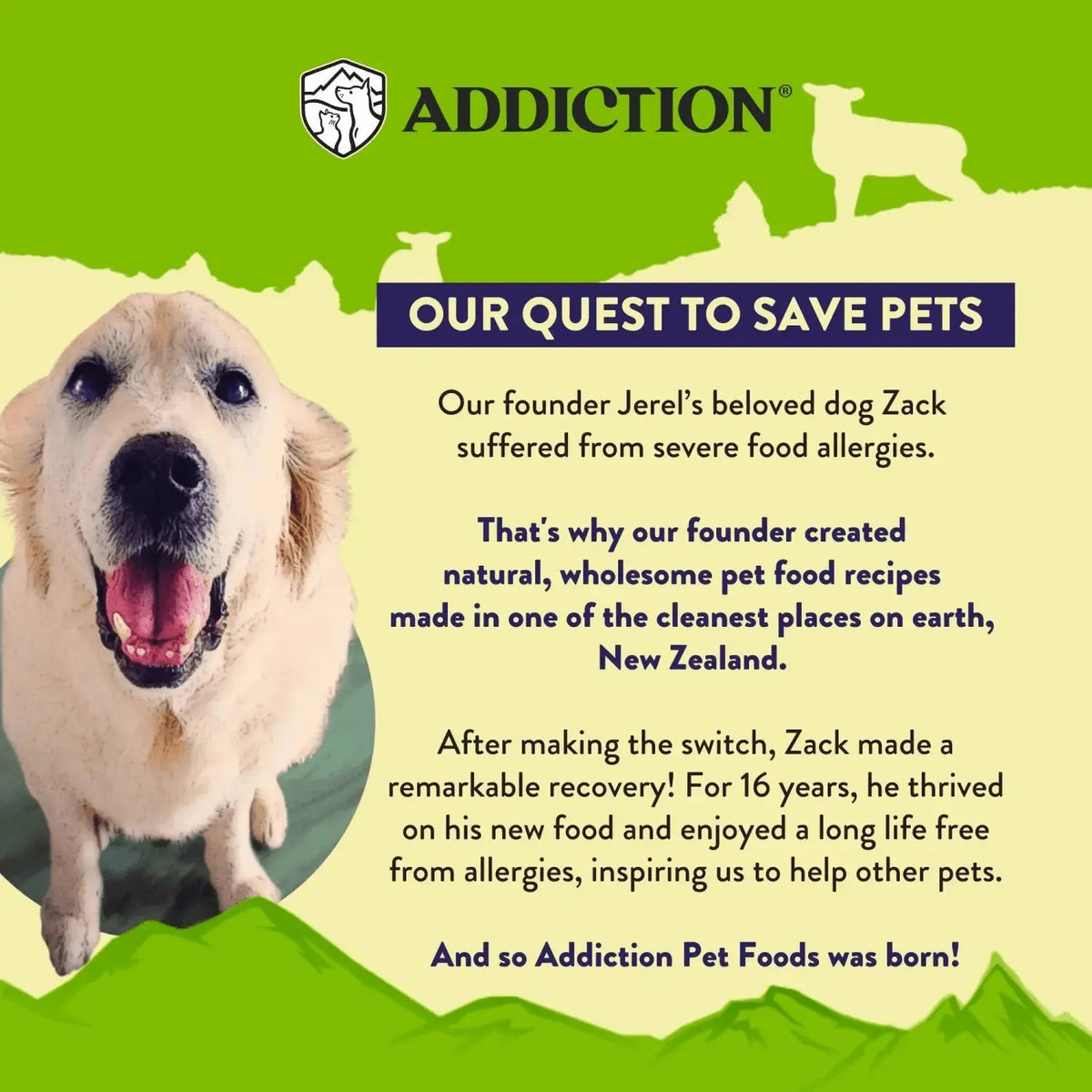 Herbed Lamb & Potatoes Air-Dried Dog Food Addiction Pet Foods USA