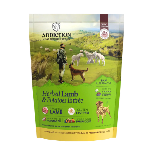 Herbed Lamb & Potatoes Air-Dried Dog Food Addiction Pet Foods USA