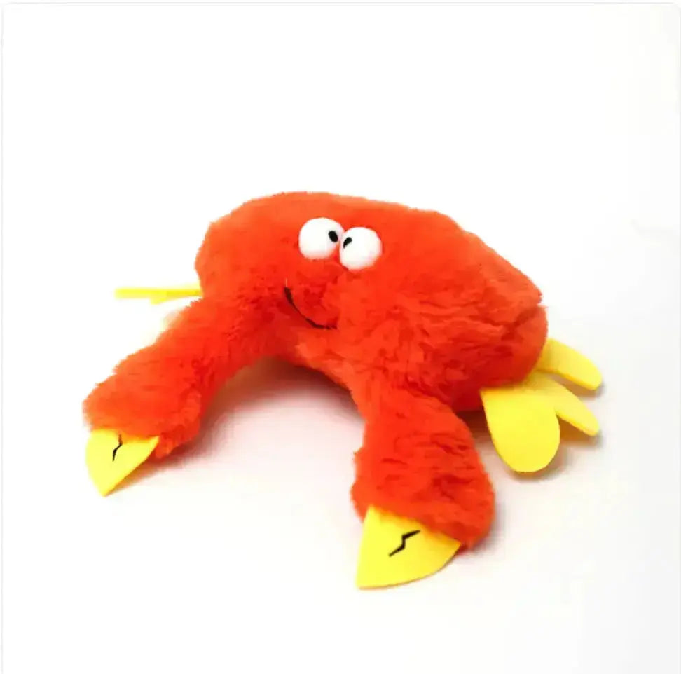 Interactive Plush Pet Toy - Sound & Motion Jumping Fish or Flapping Bird - Crab
