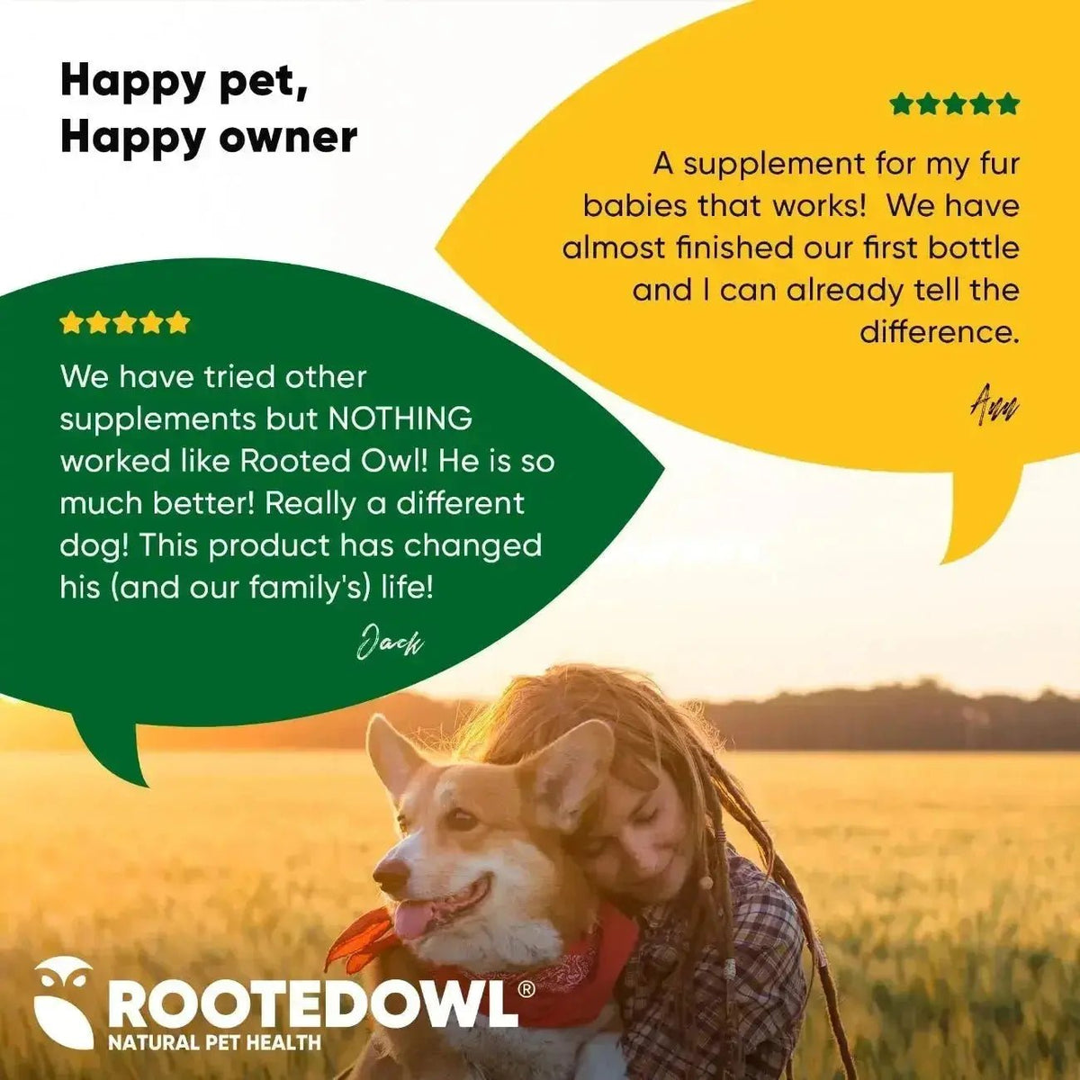 Joint & Muscle Health Rooted Owl Pet Supplements