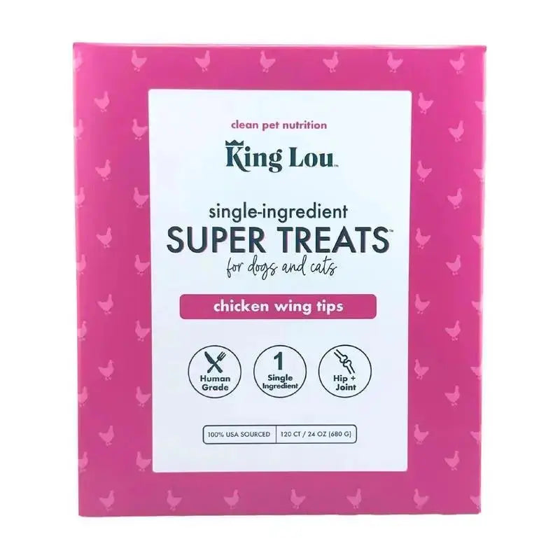 King Lou Pets Chicken Wing Tips Dog Treats – 100% USA Sourced, All Natural, Minimally Processed Pet Products