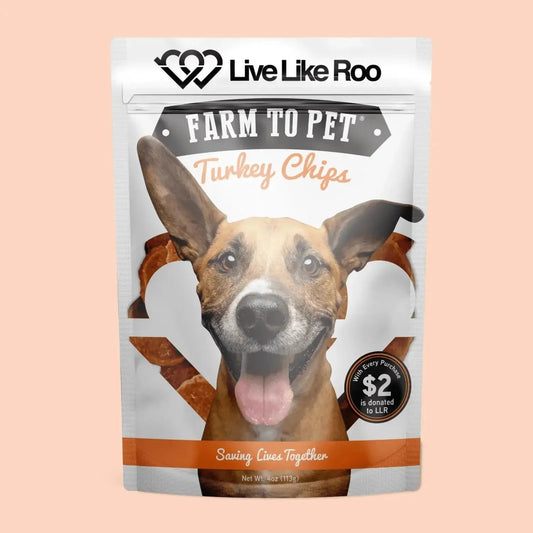 Live Like Roo Turkey Dog Treats | Dog Treats That Give Back - Single Pack ($2 Donation) - Chip