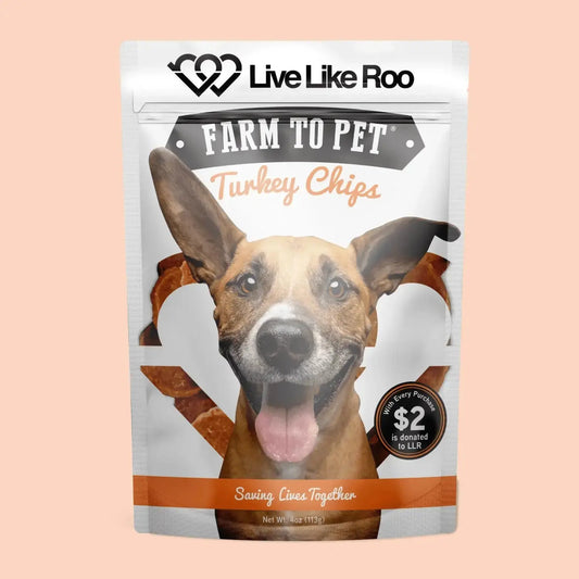Live Like Roo Turkey Dog Treats | Dog Treats That Give Back - Single Pack ($2 Donation) - Chip