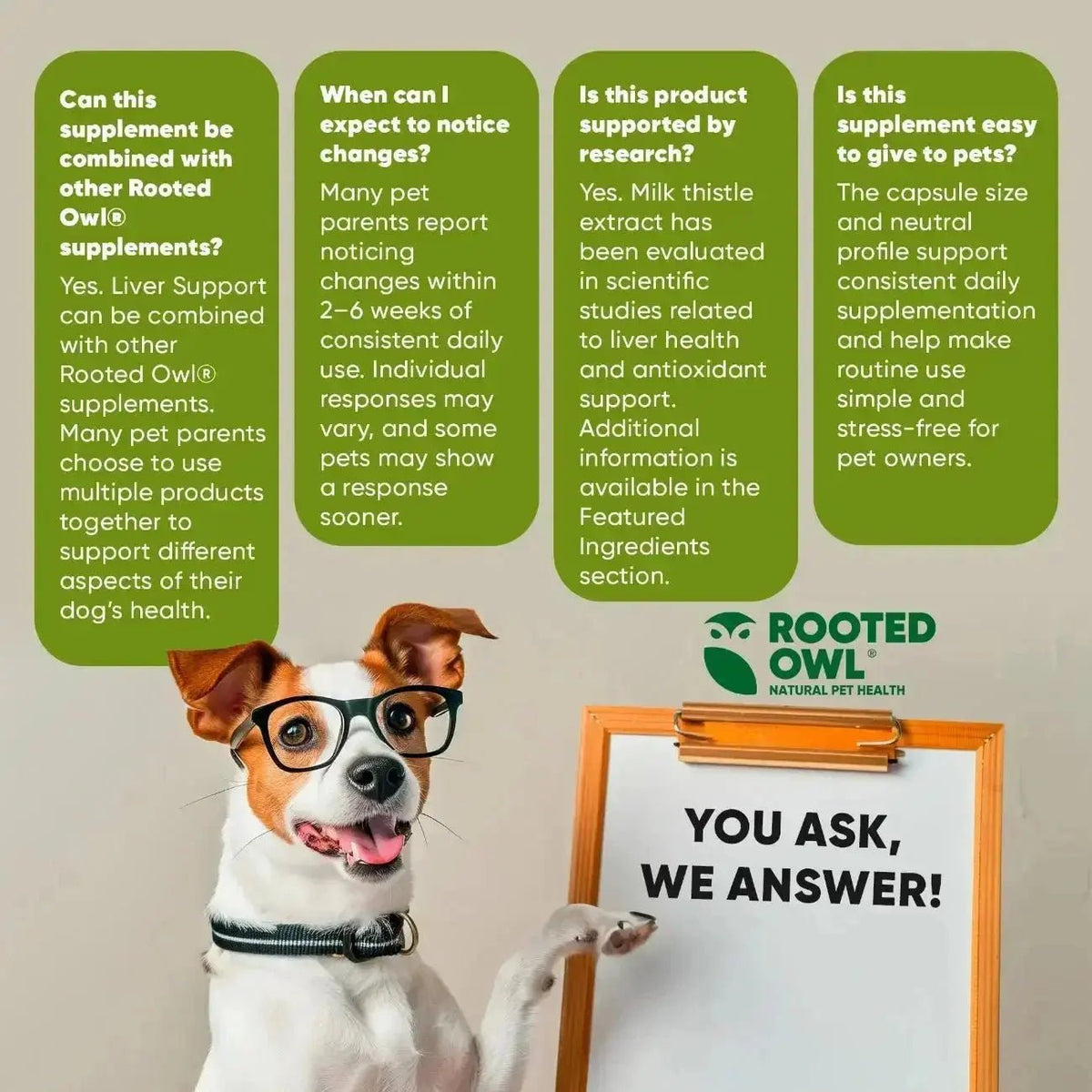 Liver Support Rooted Owl Pet Supplements