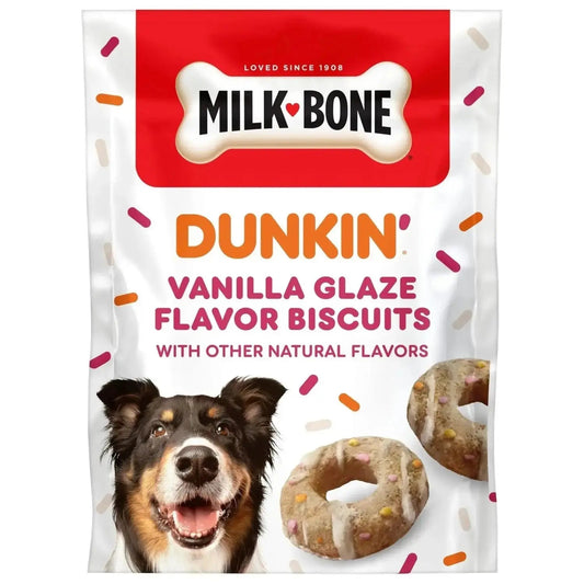 Milk-Bone Dunkin’ Vanilla Glaze Flavor Dog Biscuits with Other Natural Flavors 8 oz Bag - 8 Ounce (Pack of 1) - Dogs