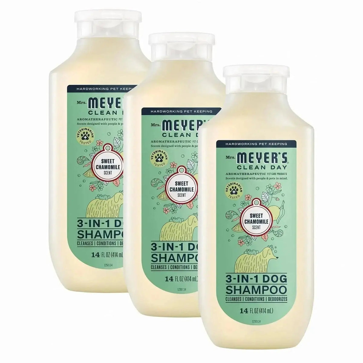 MRS. MEYER’S Clean Day 3 in 1 Dog Shampoo - Sweet Chamomile / 14oz (Pack of 3) - Dogs