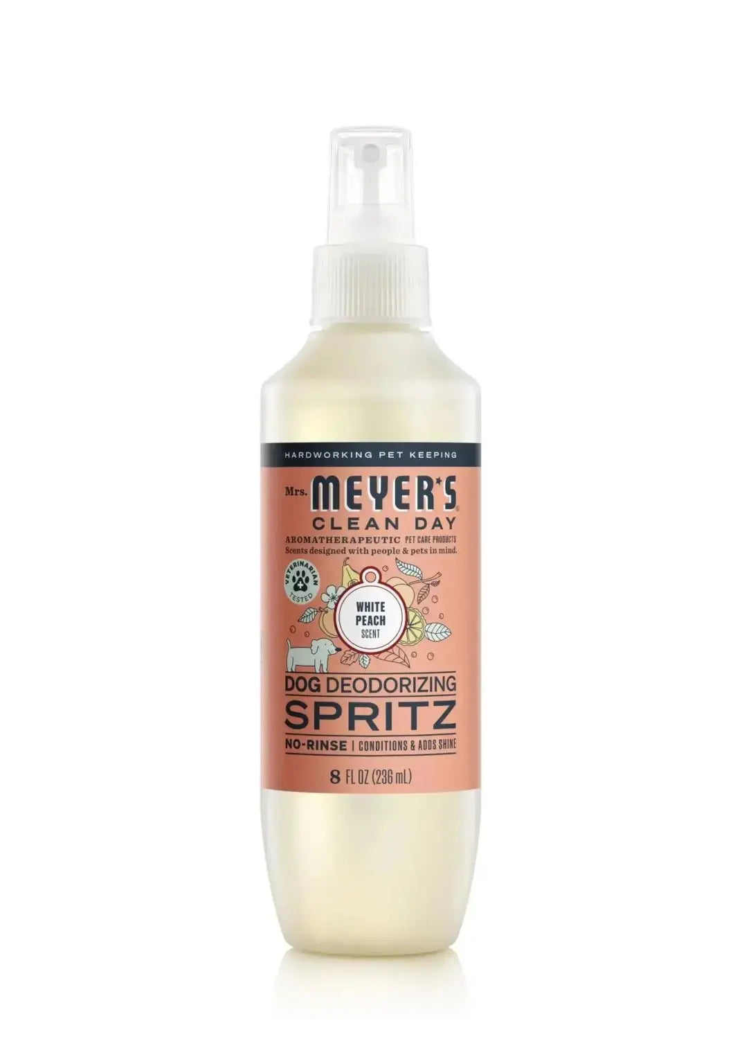 MRS. MEYER’S Clean Day 3 in 1 Dog Shampoo - White Peach / 8 Ounce (Pack of 6) - Dogs
