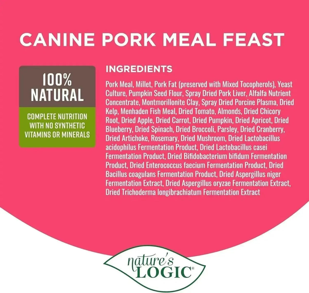 Dry Dog Food - Pork Meal Feast Dry Kibble, 4.4 Lb