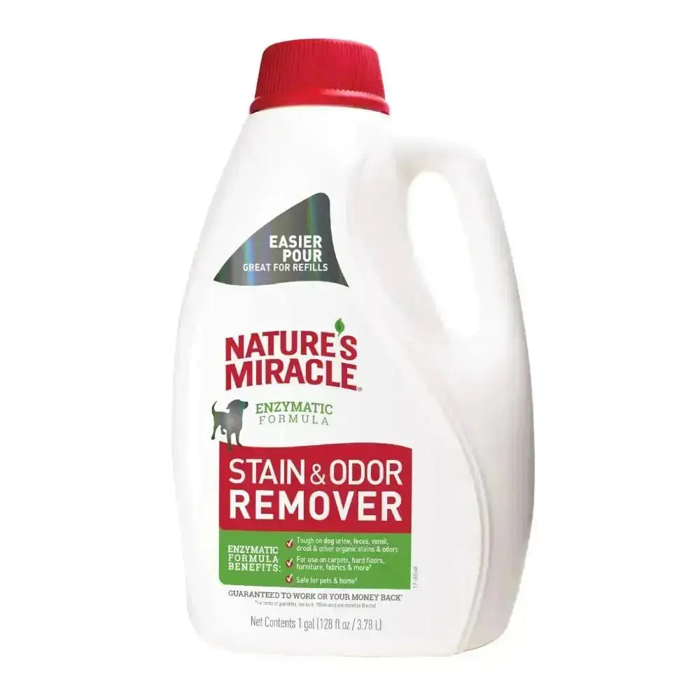 Nature’s Miracle Dog Stain and Odor Remover - 128 Fl Oz (Pack of 1) / Refill / Original - Dogs