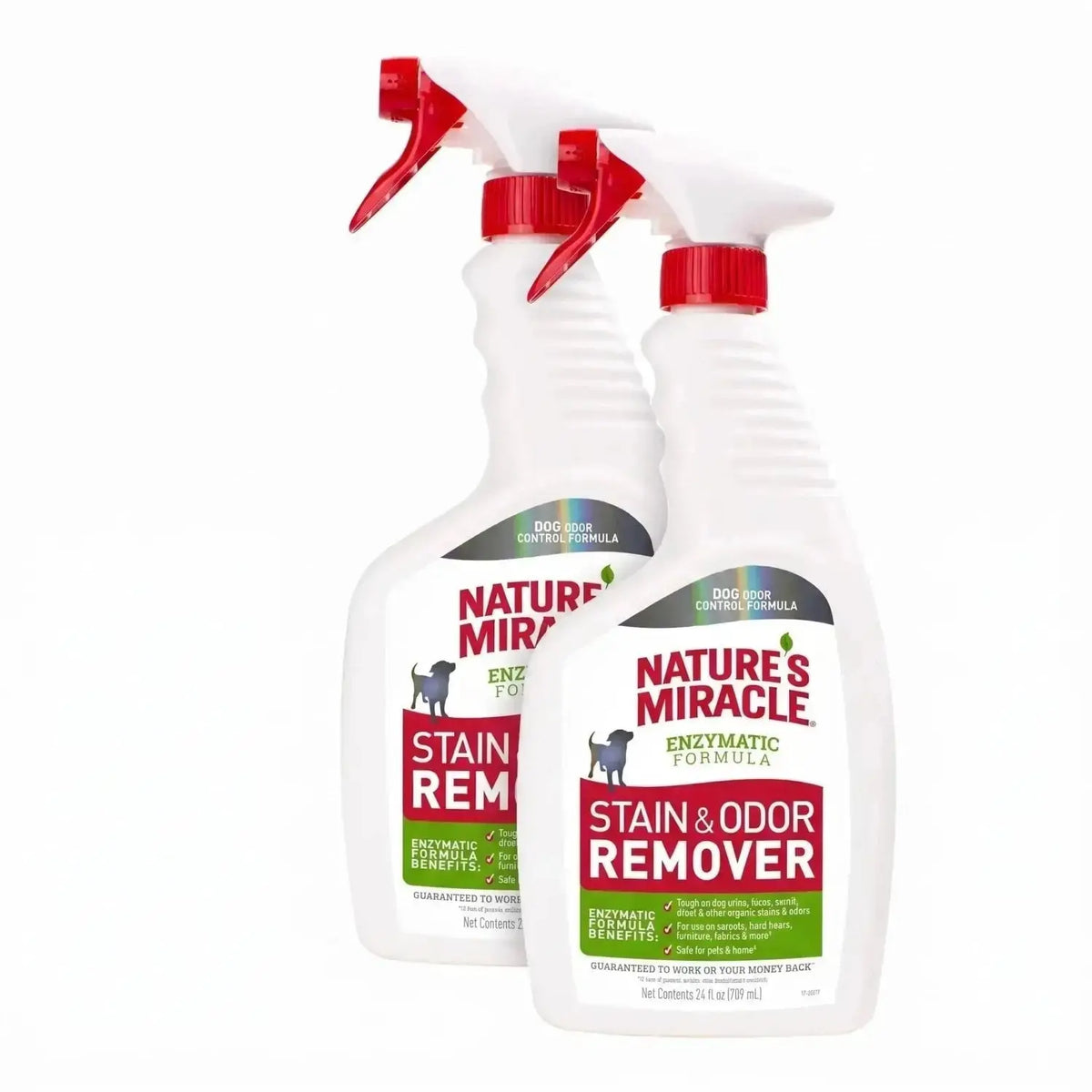 Nature’s Miracle Dog Stain and Odor Remover - 24 Fl Oz (Pack of 2) / Spray / Original - Dogs