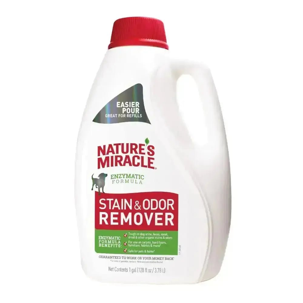 Nature’s Miracle Dog Stain and Odor Remover - 128 Fl Oz (Pack of 1) / Refill / Original - Dogs