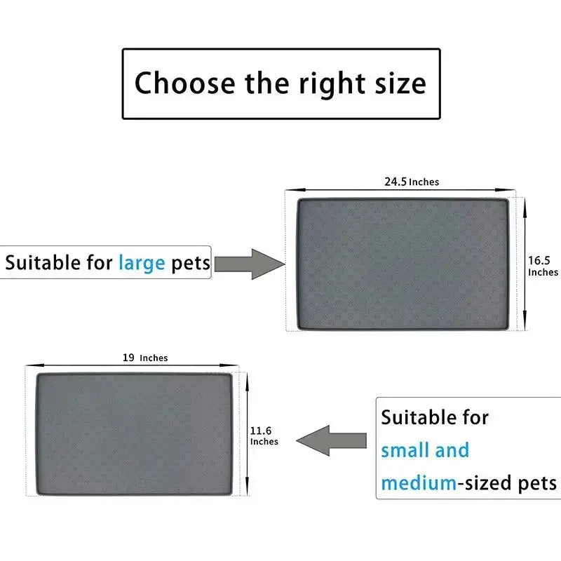 Non-Slip Waterproof Pet Food Mat Silicone Pet Food Drinking Mat - Pets