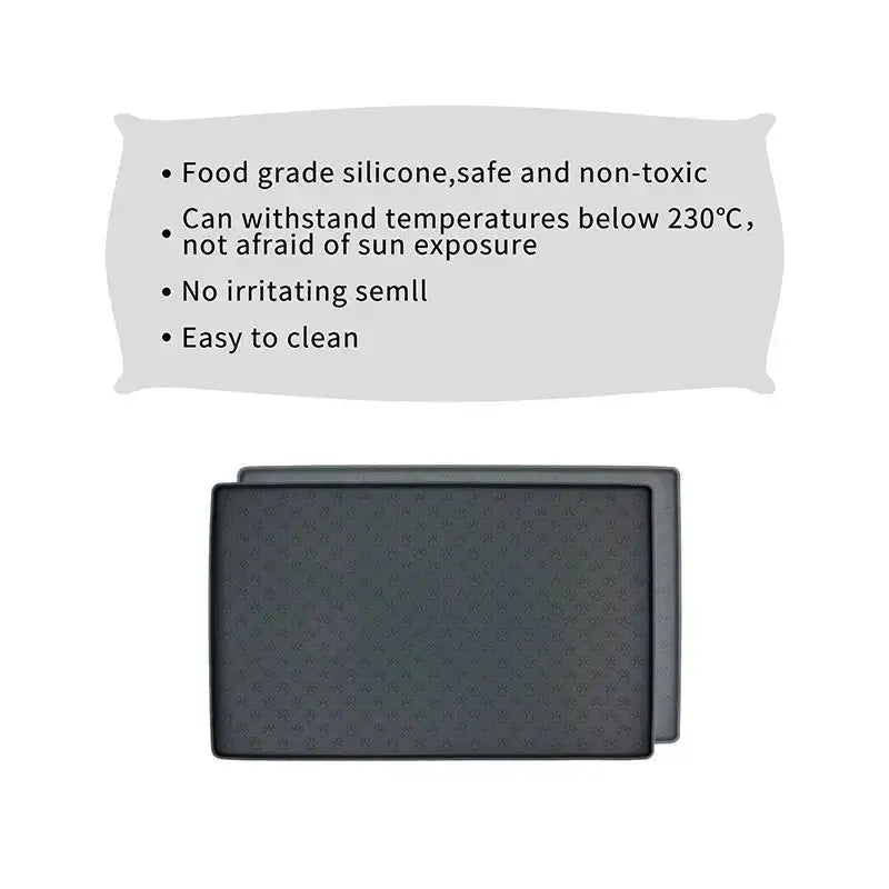 Non-Slip Waterproof Pet Food Mat Silicone Pet Food Drinking Mat - Pets
