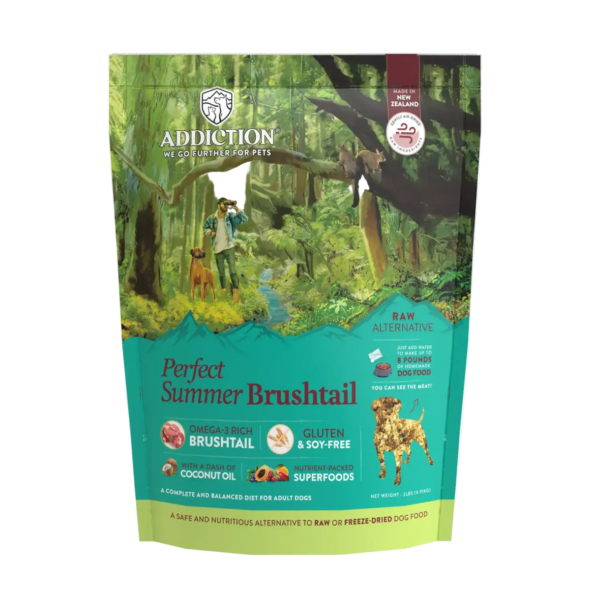 Perfect Summer Brushtail Air-Dried Dog Food Addiction Pet Foods USA