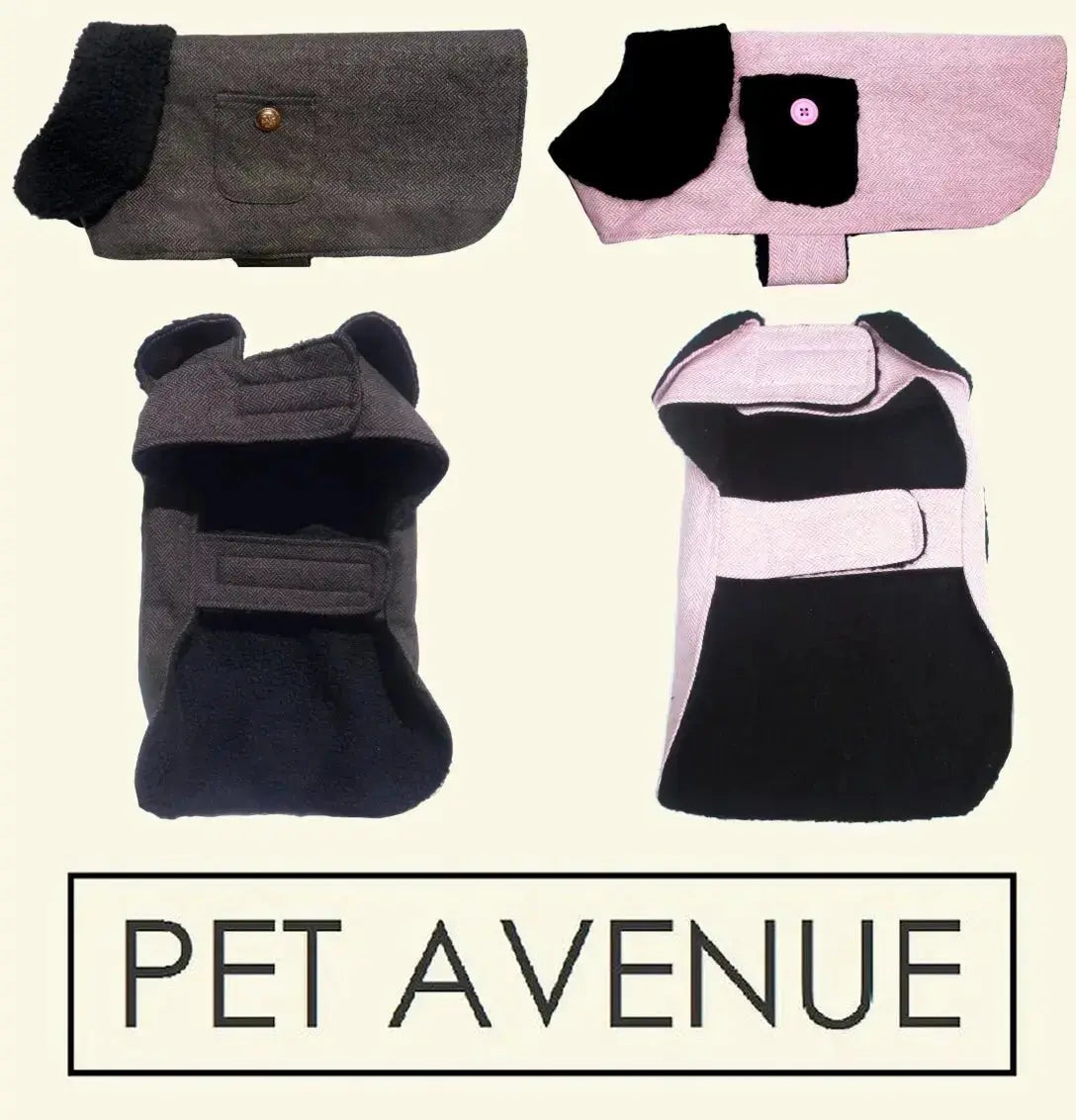 Pet Avenue Winter Couture Wool Blend Dog Coats Pack - 10 - Wholesale Packages
