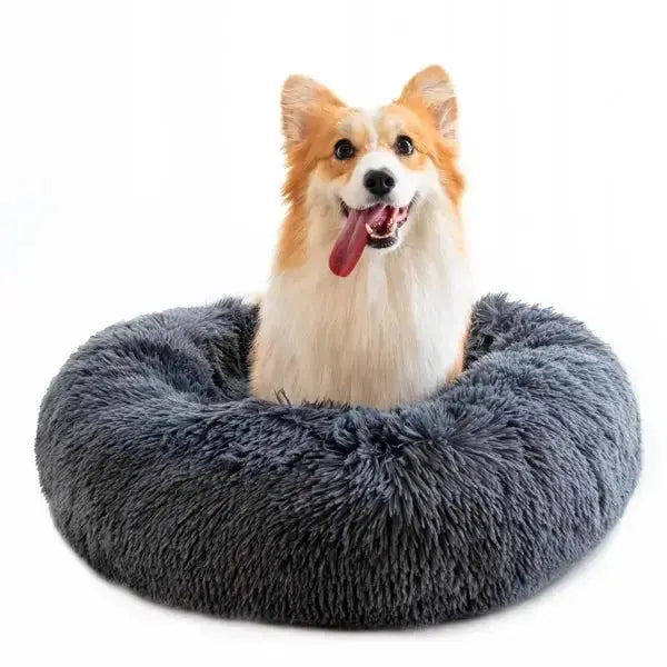 Pet Beds for Cats Dog Bed Washable Anti Anxiety Fluffy Dog Bed - Beds & Blankets