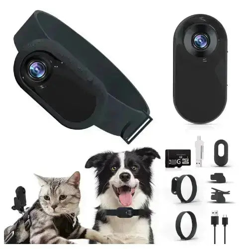 Pet Collar Camera - New Black A / 128GB