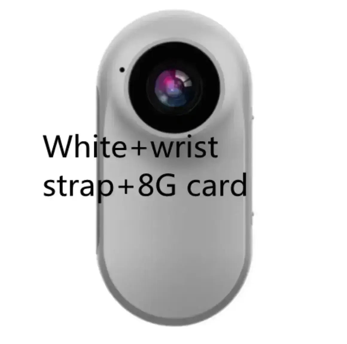 Pet Collar Camera - white / Whitewrist strap8G card