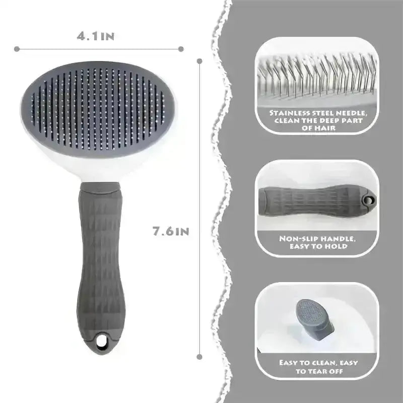 Pet Dog Brush Cat Comb Self Cleaning Pet Hair Remover Brush For Dogs Cats Grooming Tools Pets Dematting Comb Dogs