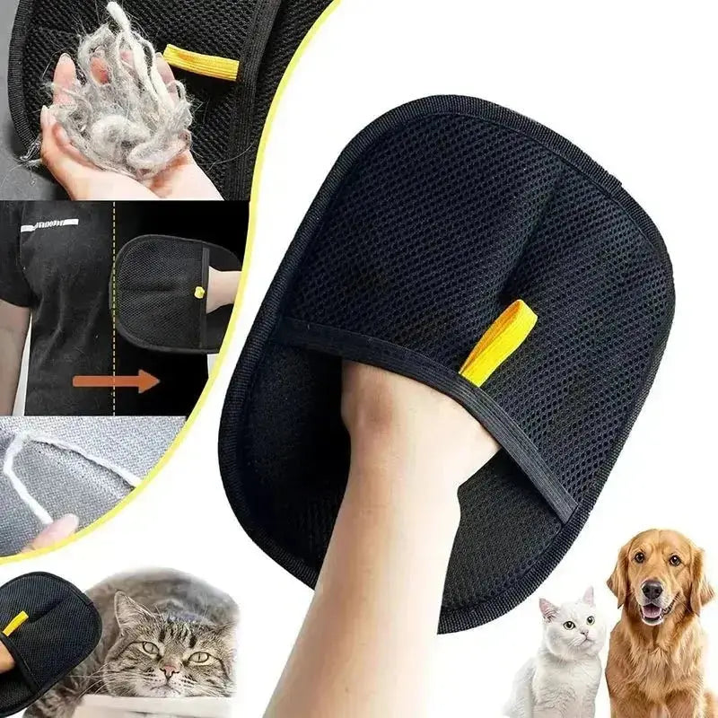 Pet hair removal tools reusable gloves pet double-sided beauty gloves carpet removal pet fur hair pet supplies