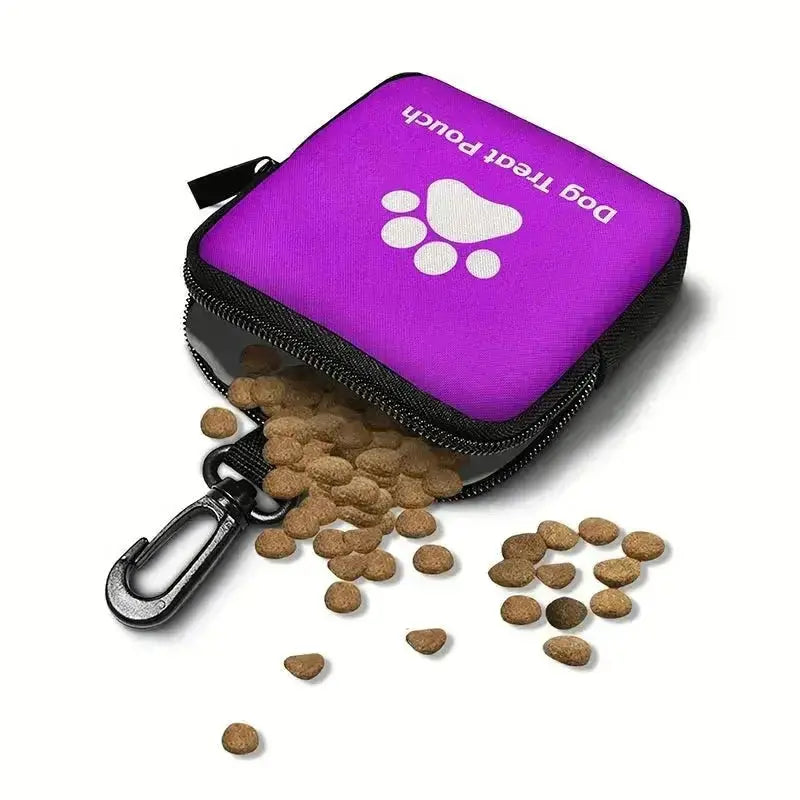 Portable Dog Treat Bag Outdoor Training Dog Food Pocket Multifunctional Dog Reward Bags Pet Supplies - Purple