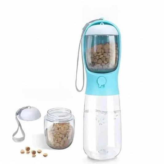 Portable Dog Water Bottle and Snack Container Leakproof Travel