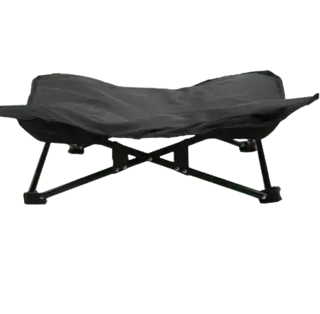 Portable Elevated Foldable Pet Bed - Black / 70x70x20cm