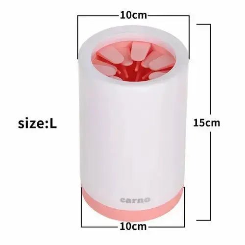Portable Pet Paw Cleaner Cup Soft Silicone Comb - L / Pink - Petcare