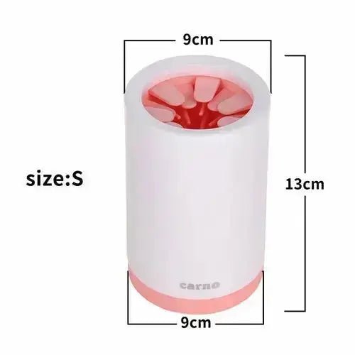 Portable Pet Paw Cleaner Cup Soft Silicone Comb - S / Pink - Petcare