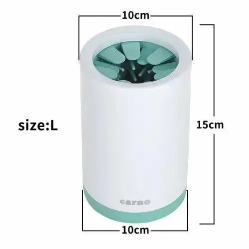 Portable Pet Paw Cleaner Cup Soft Silicone Comb - L / Green - Petcare