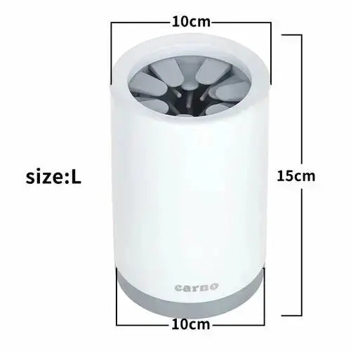 Portable Pet Paw Cleaner Cup Soft Silicone Comb - L / Grey - Petcare