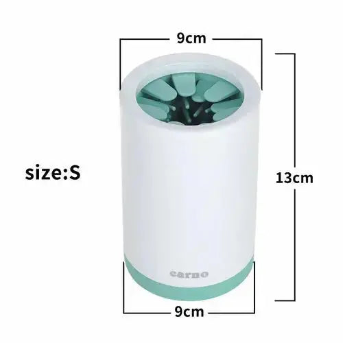 Portable Pet Paw Cleaner Cup Soft Silicone Comb - S / Green - Petcare