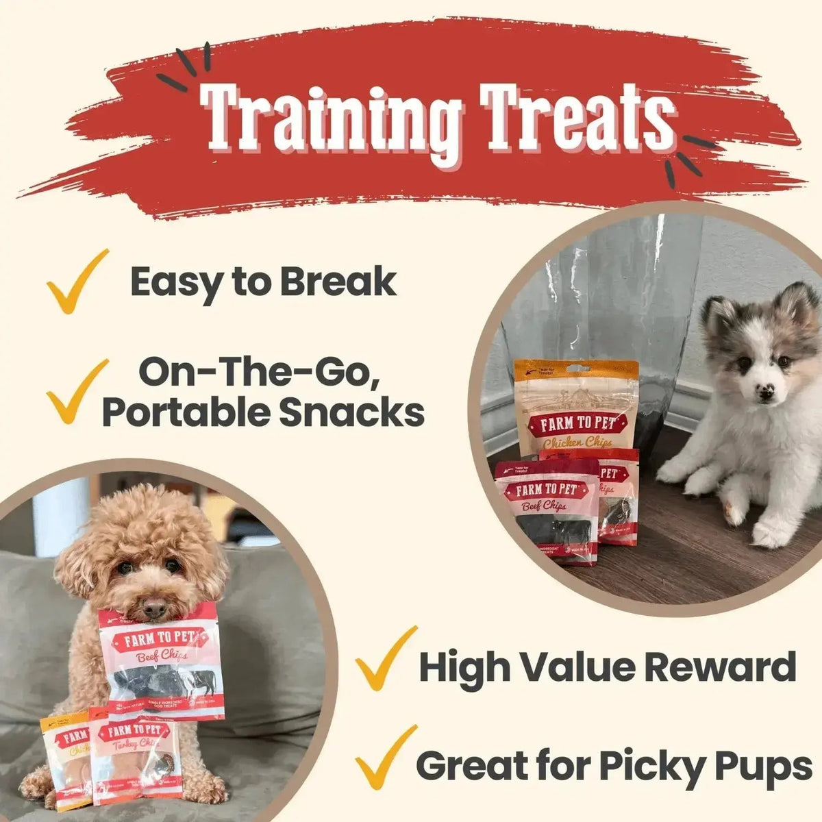 Puppy Packs ’n Snacks Dog Treat Starter Pack | Puppy Training Treats - Bundle