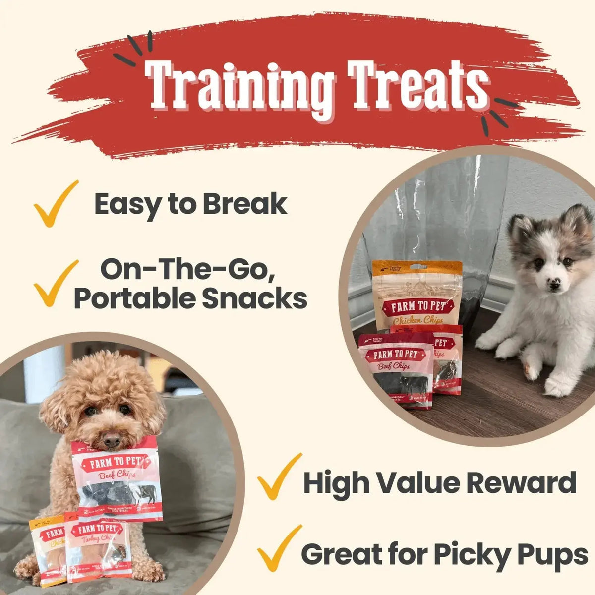 Puppy Packs ’n Snacks Dog Treat Starter Pack | Puppy Training Treats - Bundle