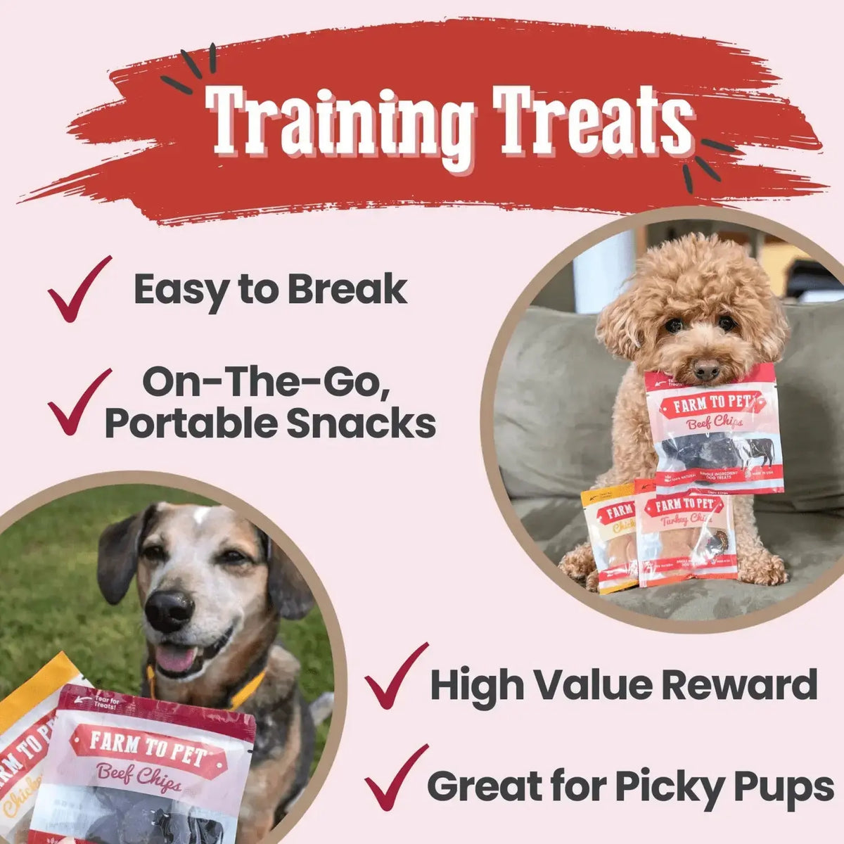 Puppy Packs ’n Snacks Dog Treat Starter Pack | Puppy Training Treats - Bundle