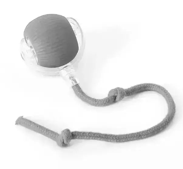 PurrPlay Self-Rolling Cat Toy Ball - With rope Gray