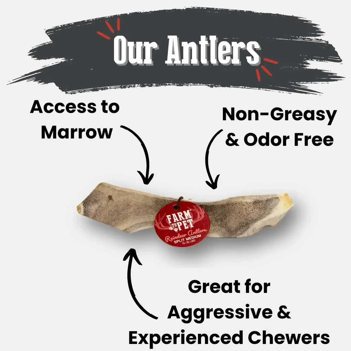 Reindeer Antler Dog Chews | Organic Chews for Dogs - Antler Dog Chew