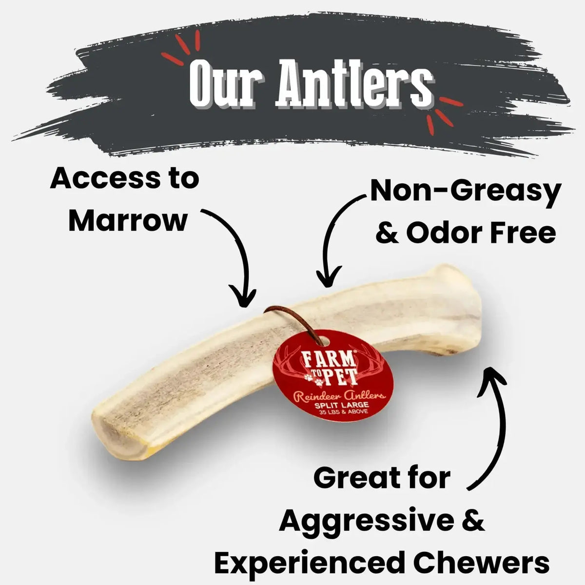 Reindeer Antler Dog Chews | Organic Chews for Dogs - Antler Dog Chew