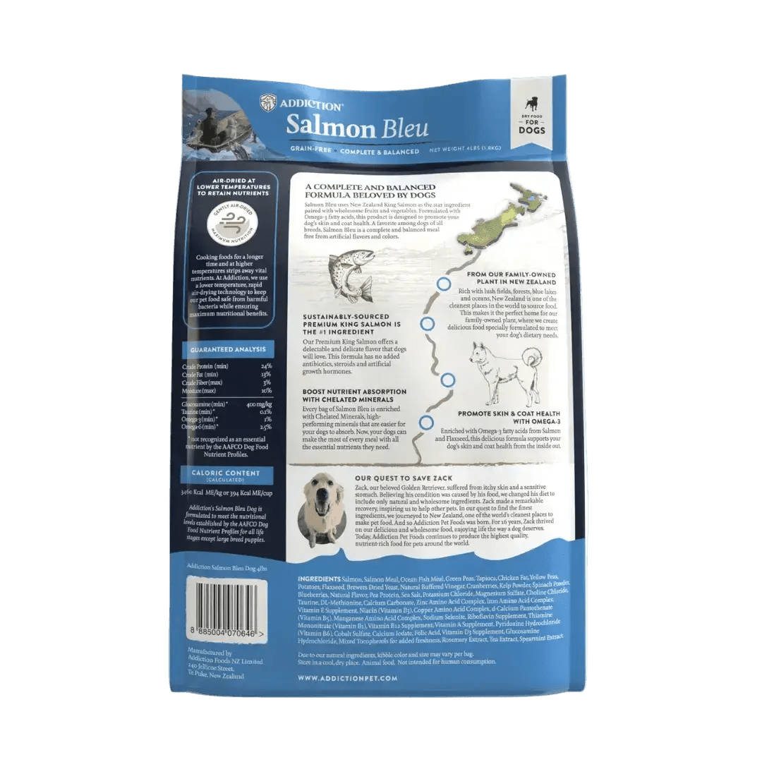Salmon Bleu Dry Dog Food Addiction Pet Foods USA