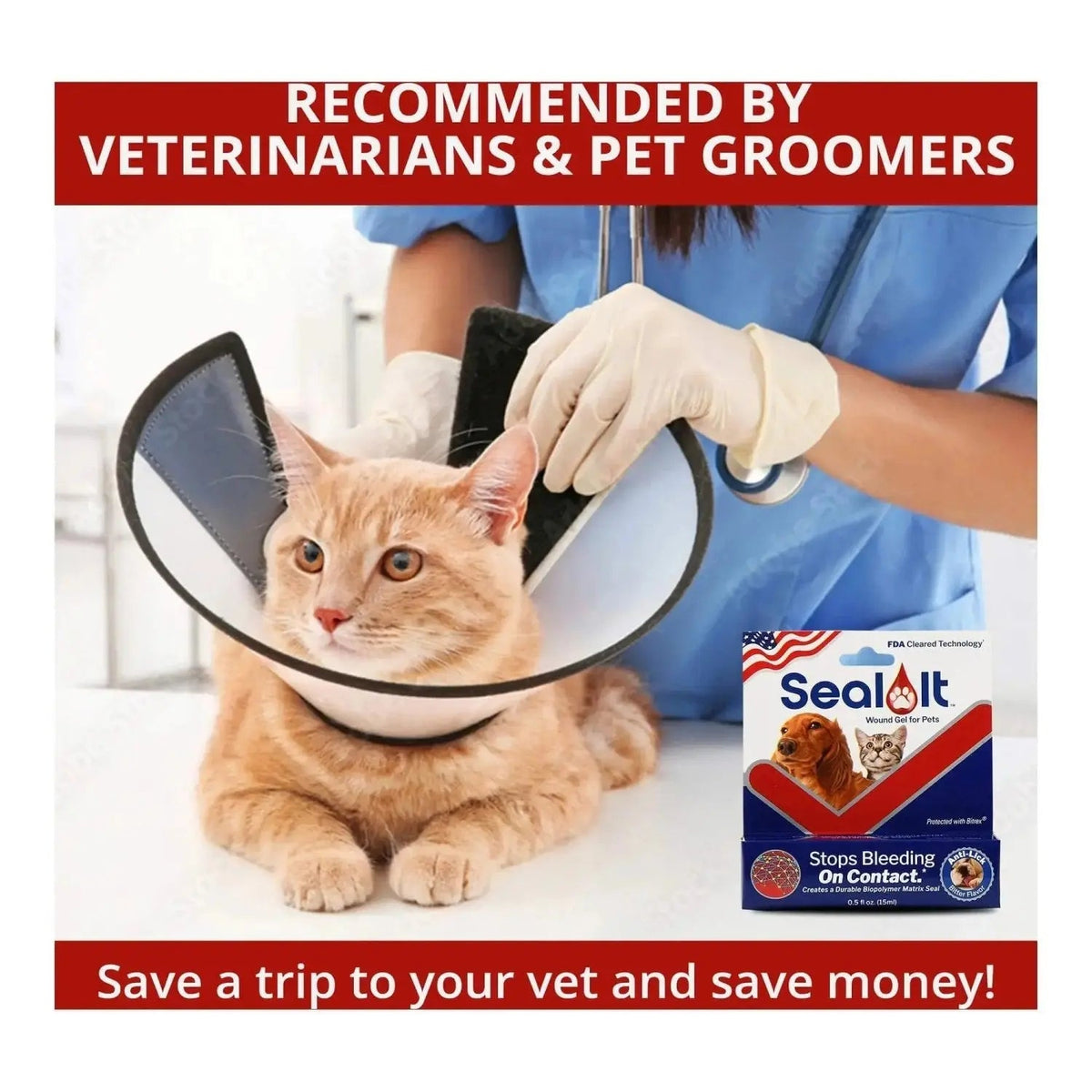 Seal It Wound & Blood Stop Gel for Dogs & Cats Jeffers