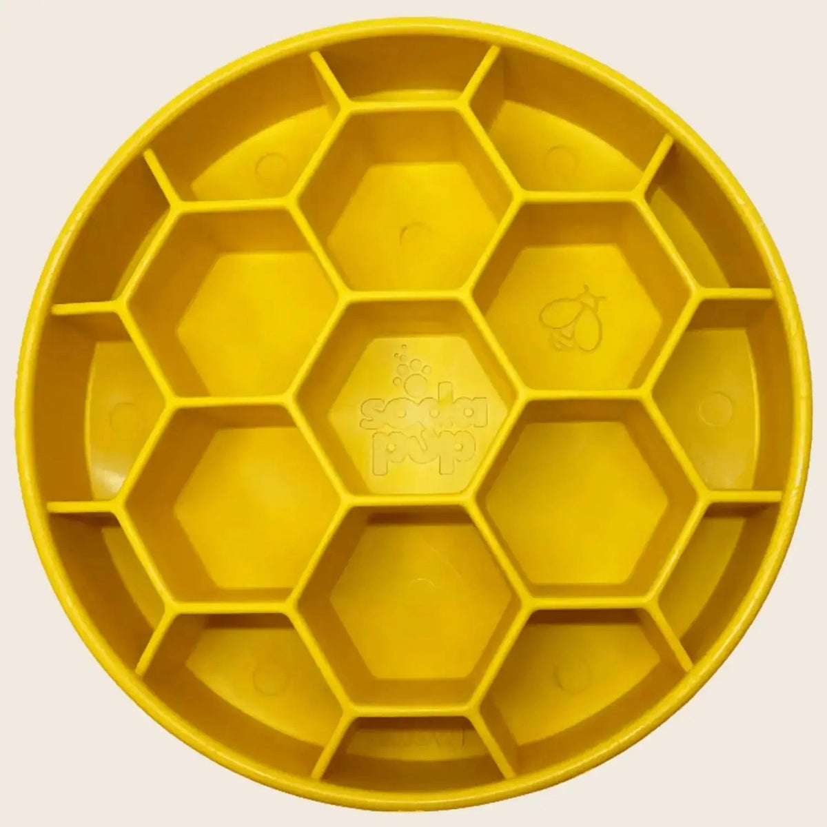 Slow Feeder Dog Bowls - Yellow Honeycomb - Dog Bowl