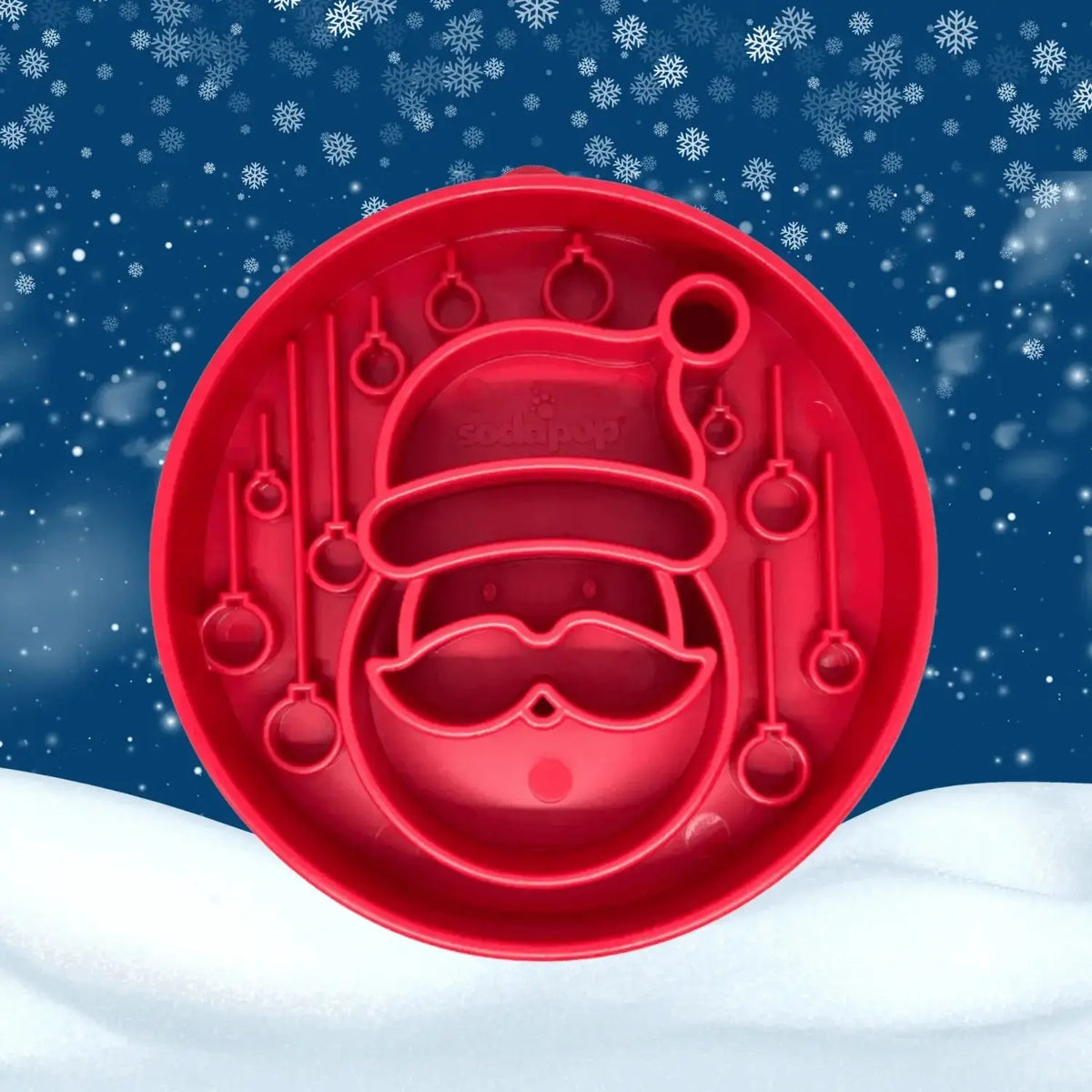 Slow Feeder Dog Bowls - Red Santa - Dog Bowl