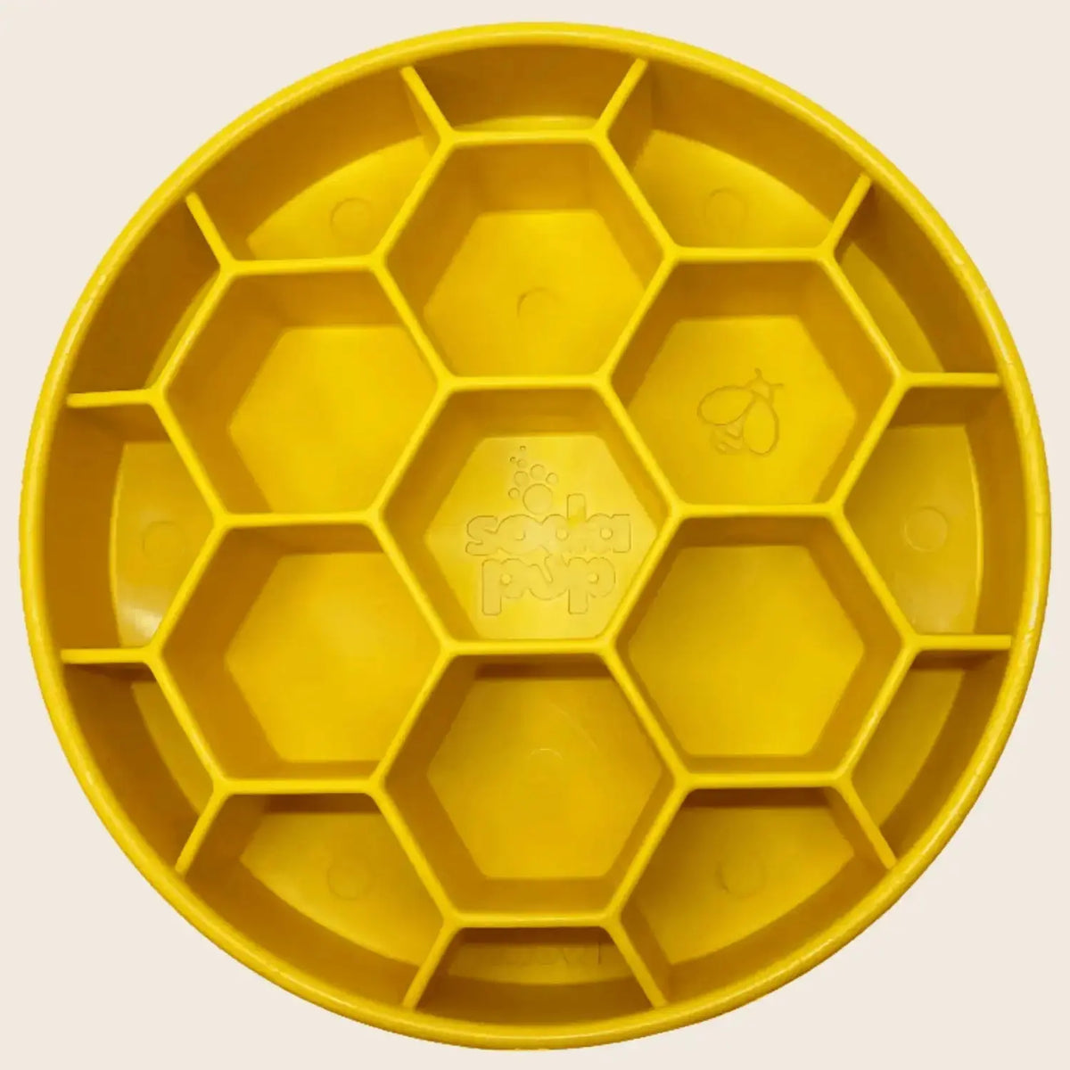 Slow Feeder Dog Bowls - Yellow Honeycomb - Dog Bowl