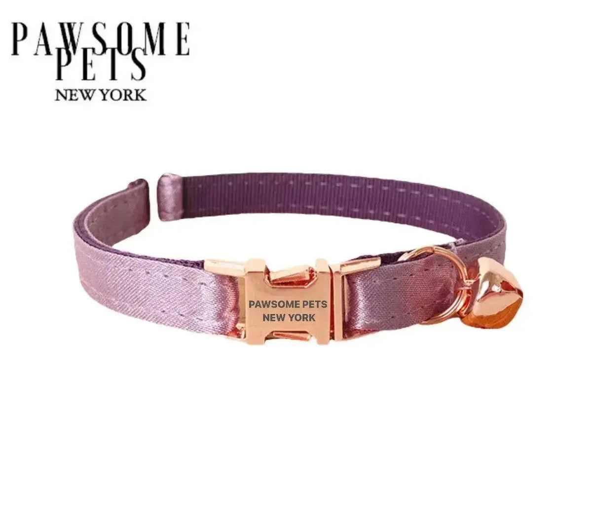 Small Dog Collar Small Size - Silver Purple - Pets Collars