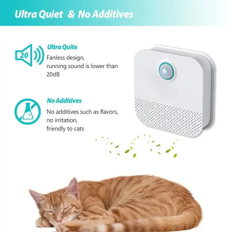 Smart Cat Odor Purifier for Cat Litter Box Deodorizer Dog Air Cleaner - Pets