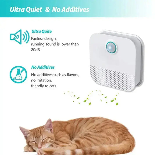 Smart Cat Odor Purifier for Cat Litter Box Deodorizer Dog Air Cleaner - Pets